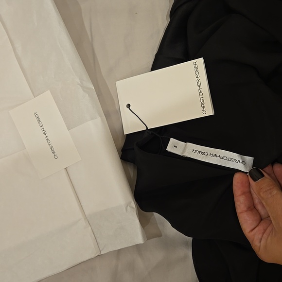 Christopher Esber Cusco Silk Drape Cami Dress Size AU 8 - Picture 7 of 13